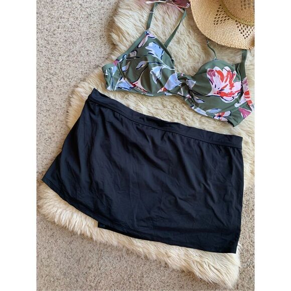 Catalina Standard Skirted Bikini Swim Bottom Black Size XL‎ - Picture 9 of 11